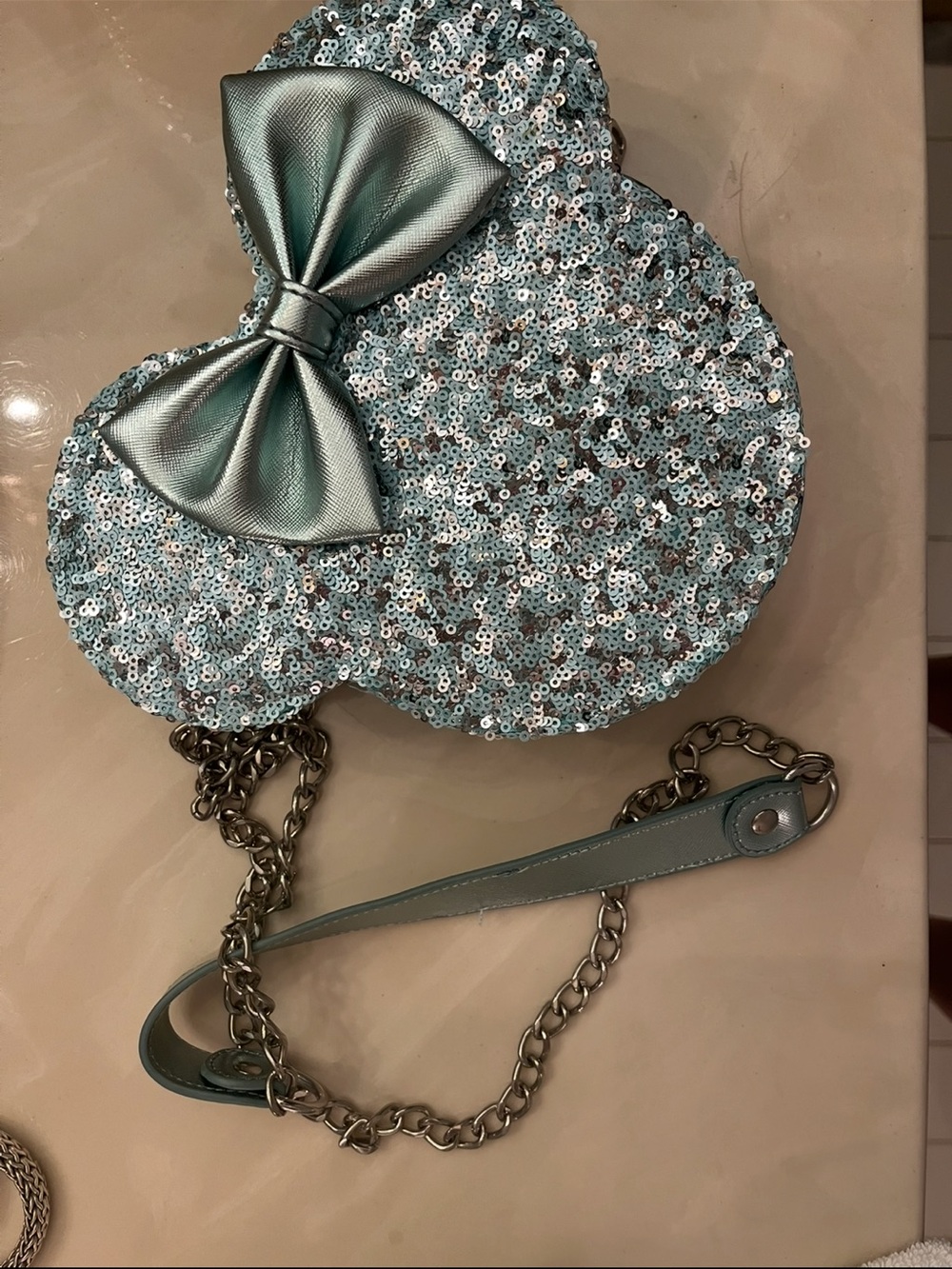 NWT Loungefly Disney Parks Arendelle Aqua Minnie Mouse crossbody bag